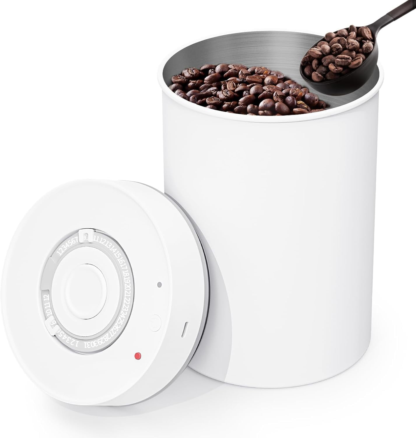 Minidiva Smart Vacuum Container, Automatic Electric Airtight Glass Jar for Food Coffee Storage