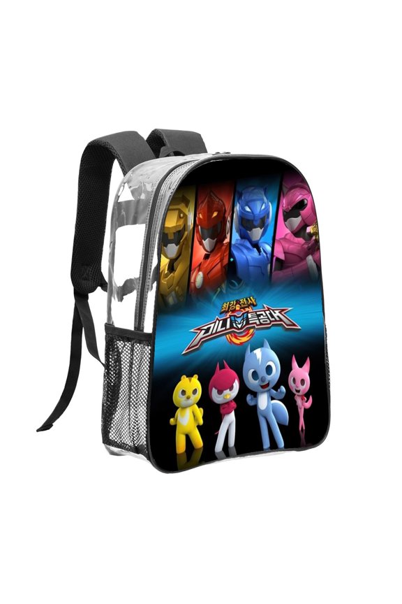 Miniforce Pattern Transparent Backpack Lightweight And fashionable Showcasing Personality And Leading The Trend