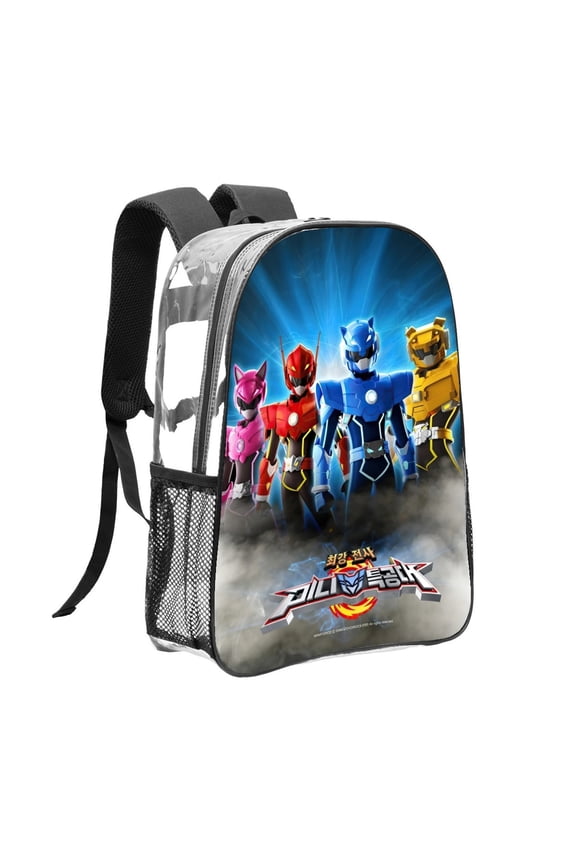 Miniforce Pattern Transparent Backpack Lightweight And fashionable Showcasing Personality And Leading The Trend