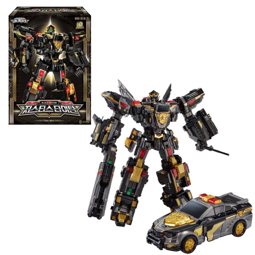 ミニフォーススーパーコップス　ジャスティスタイタン　ブラックエディション Miniforce Super Cops Justice Titan Transformer Toy 2024