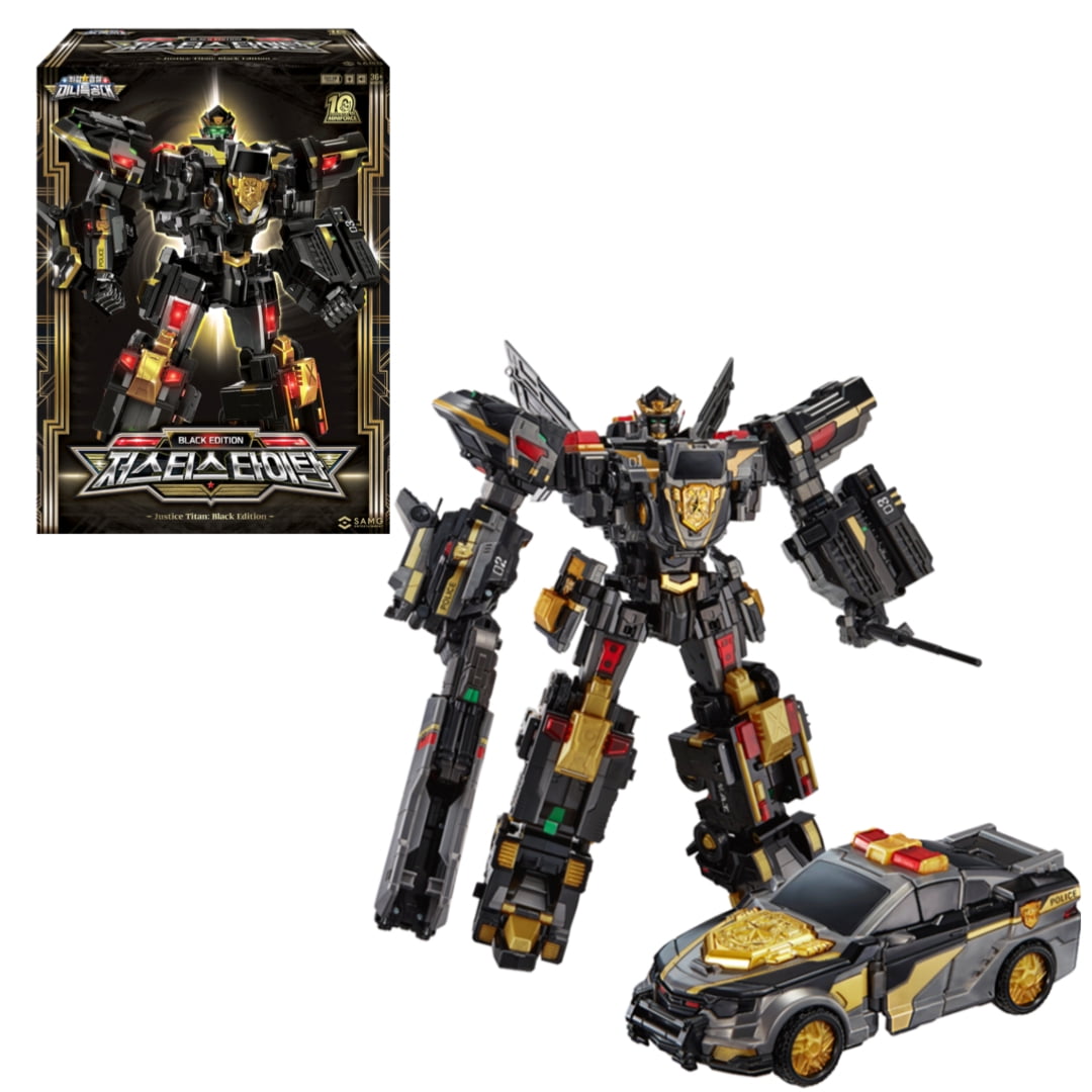 Miniforce Super Cops Justice Titan Transformer Toy 2024 Black Limited Edition Walmart