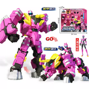 Miniforce Super Dino Power 2 Dinosaur Armorbot Transform T-Rex Robot Figures Toys(Pink)