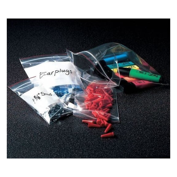 Minigrip Reclosable Poly Bag,Zip Seal,PK1000 MGRL4WH0508