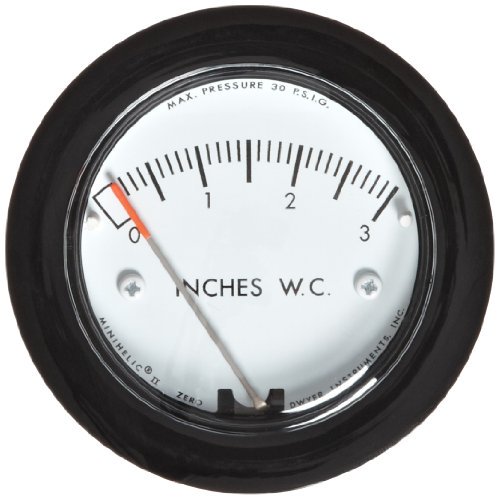 Minihelic II Differential Pressure Gage, 2-5003, High Acc, Compact, Dependable & Low Cost, 0-3" w.c.$$Tools