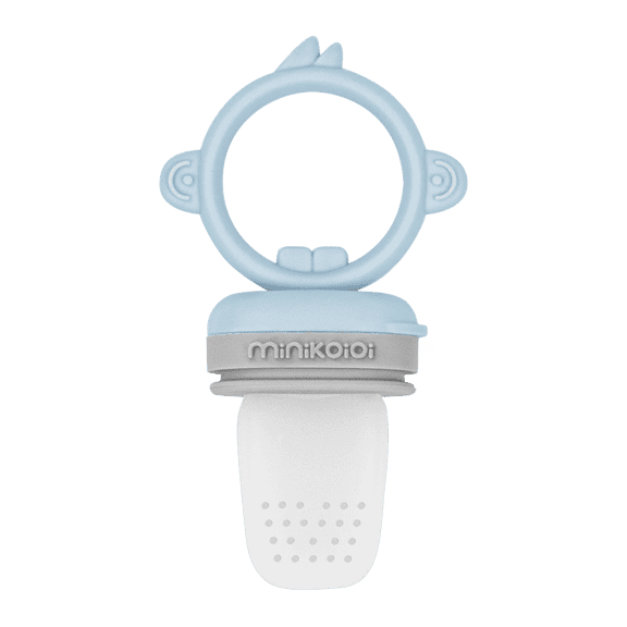 MinikOiOi Pulps - Mineral Blue / Powder Gray Food Grade Silicone Fruit and Vegetable Feeder - 6m+