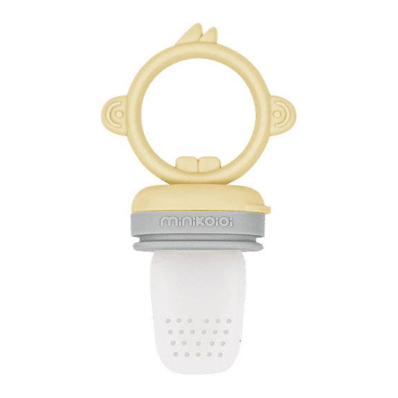 MinikOiOi Pulps - Woody Brown / Powder Gray Food Grade Silicone Fruit and Vegetable Feeder - 6m 