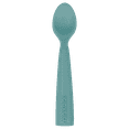 thumbnail image 1 of MinikOiOi Scooper - Aqua Green 100% Food Grade Silicone Scooper Toddler Spoon, Baby Training Spoon 6 Months +, BPA-Free, Gentle On Teething Gums, Supports Baby Led Weaning, Dishwasher Safe, 1 of 5
