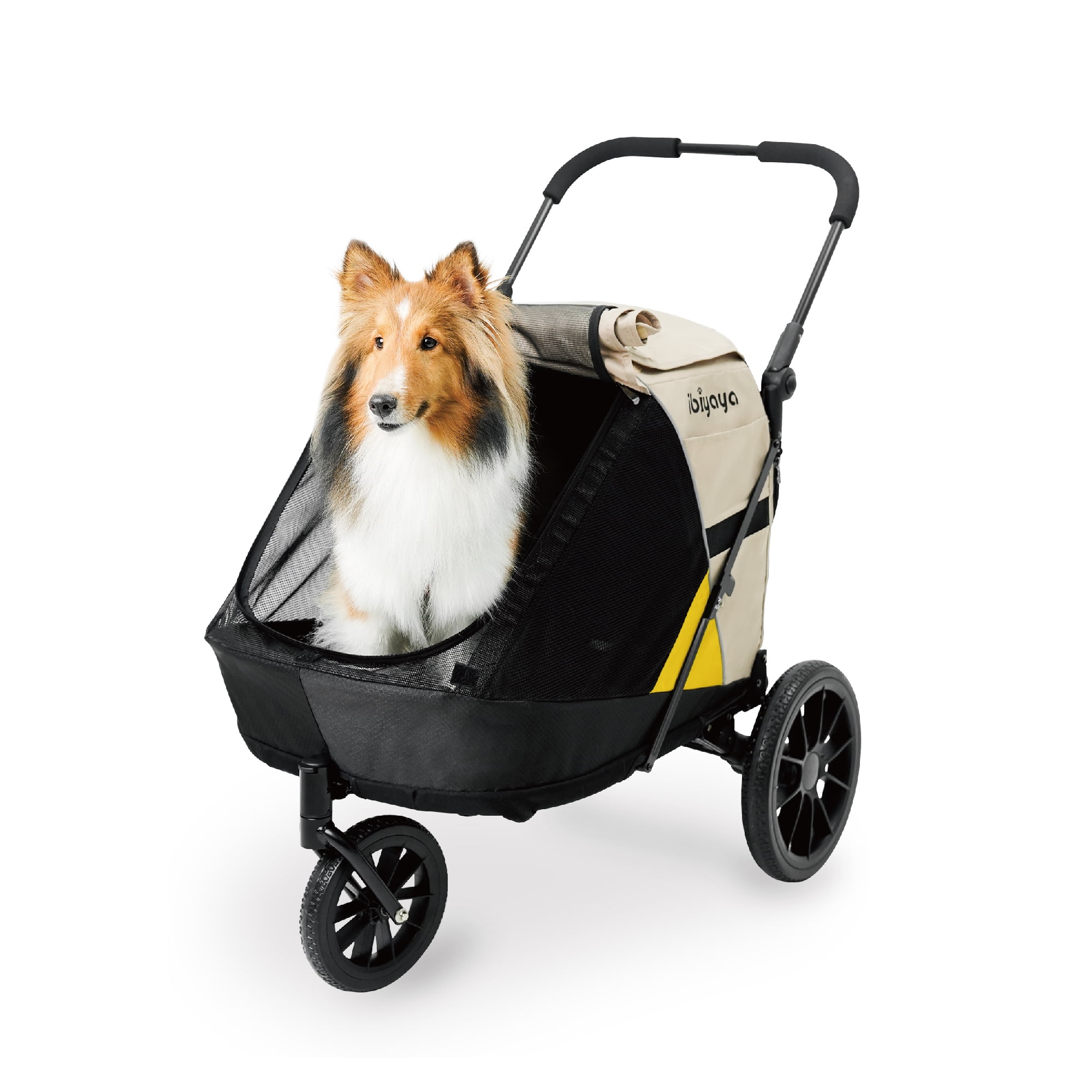 Minika 3-in-1 Tan Foldable Pet Stroller and Trailer