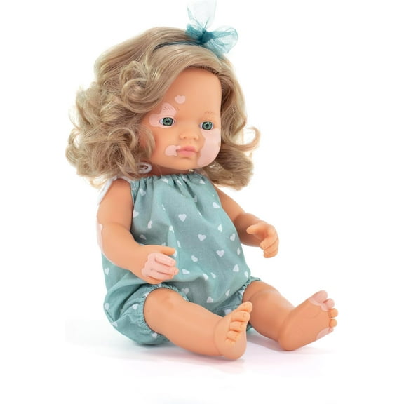 Miniland Baby Doll Caucasian girl with Vitiligo 15'' (box) - My Friends & Me