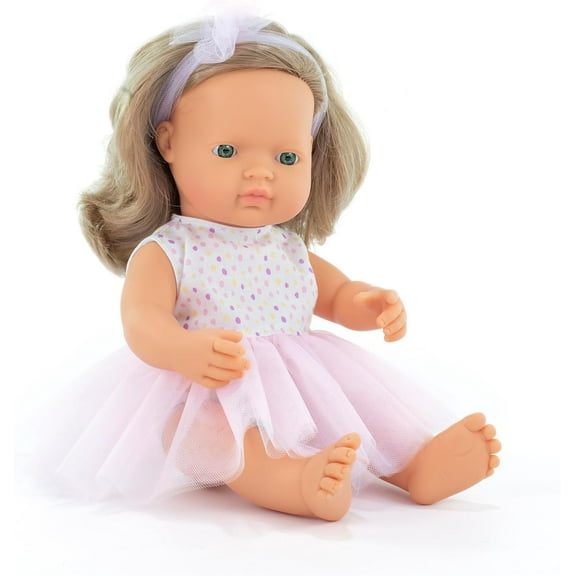 Miniland Baby Doll Dark blonde girl 15'' (box) - My Friends & Me