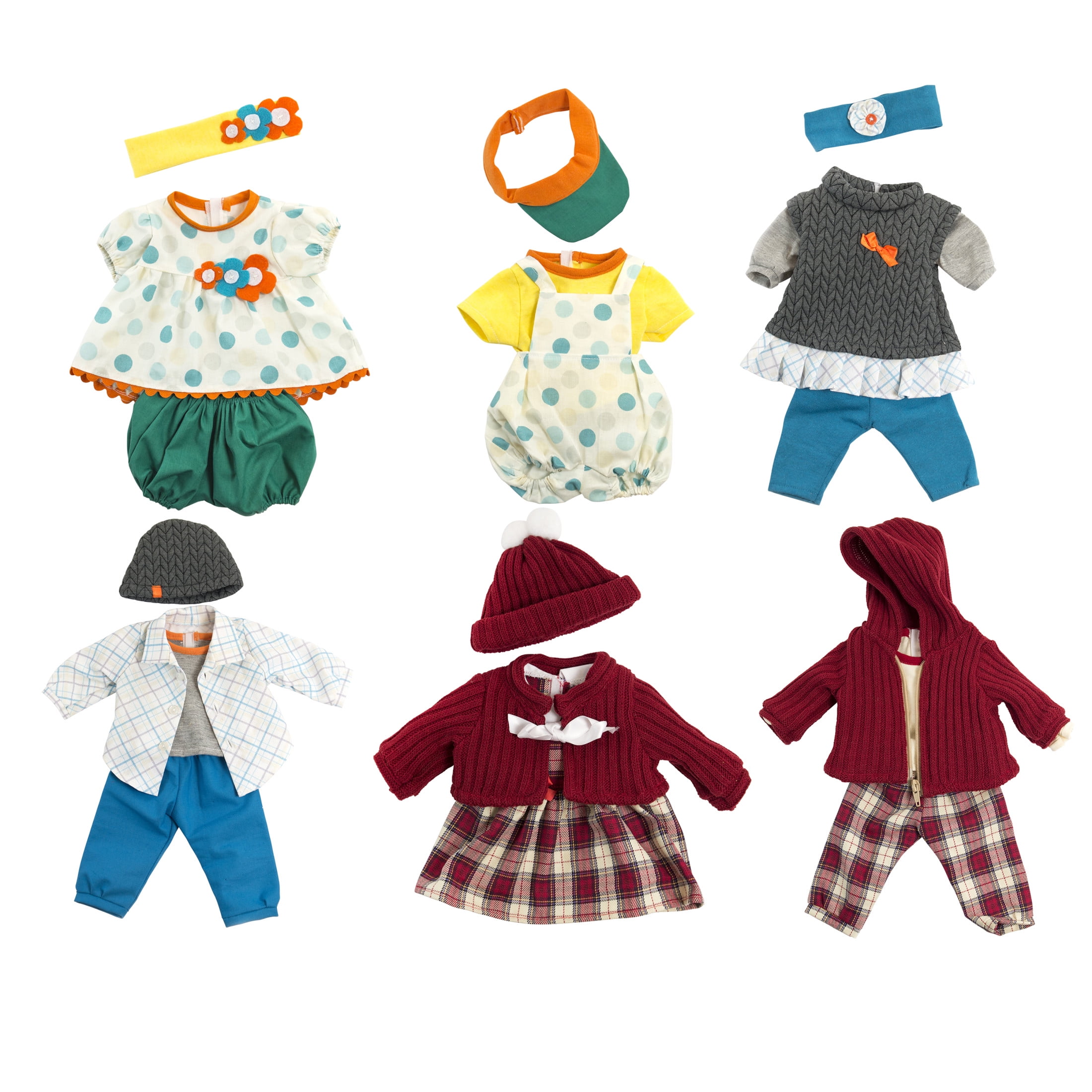 Miniland Doll All-Season Fashion Clothing, 15 Inches, Set of
