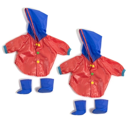 Miniland Educational Doll Clothes, Rain Coat & Boots, Pack Of 2