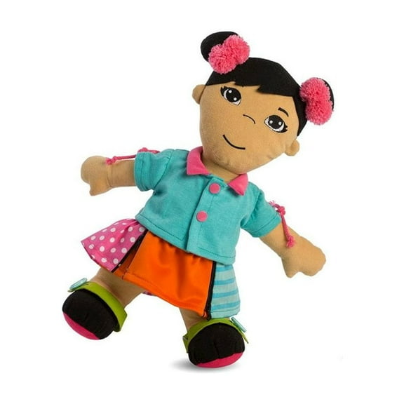 Miniland Educational Multicultural Fastening Asian Girl Cloth & Rag Doll