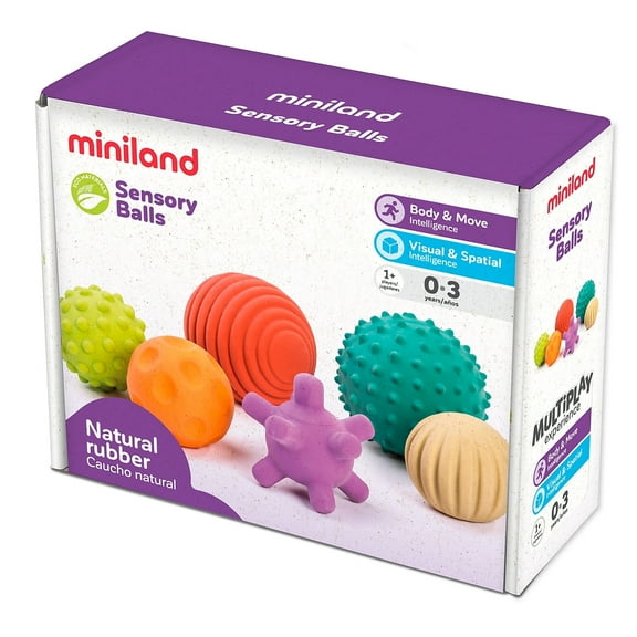 Miniland Multicolor 6 Sensory Balls for babies