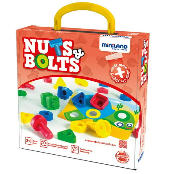 Miniland Nuts & Bolts School Activity Set, 24-Piece Set