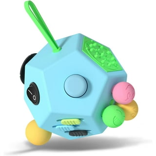 Fidget Cube Anti Stress Enfant Adulte - Fidget Toys Anti Stress Anxiety  Object - Jouet de décompression avec 6 modules apaisants (arc-en-ciel)