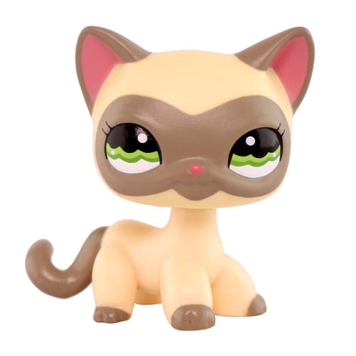 Minilps Pet Toy Short Hair Cat #1116,Collectible Mini Toy Figurines,Mask Siamese Cat
