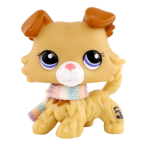 Minilps Shop Pet Toys,Collie #2452 with Cute DIY Accessories,Bobble-head,Collectible Mini Figurine Toys