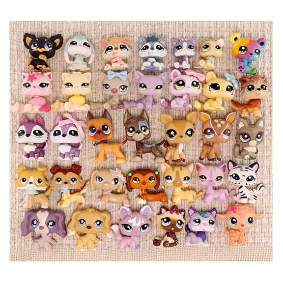 Minilpsshop 1 pc Random Mini Pet Toy,Randomly lps Shorthair Cat Collie Dachshund Great Dane Rabbit Cocker Spaniel