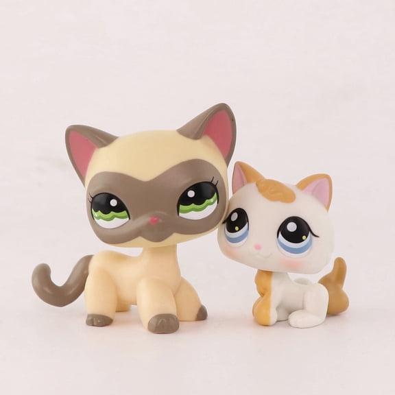 Minilpsshop 2pcs Little Cat Figures Shorthair Cat #1116 Kitten #134
