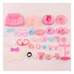 Minilpsshop 31 pcs Accessories Collars Glasses Clothes Jacket Dress Bow Set for lps Cat Dog