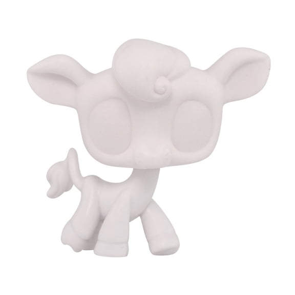 Minilpsshop Custom Cow White Base,White Mold Blank Base DIY Design Paint Animals Figure Toys