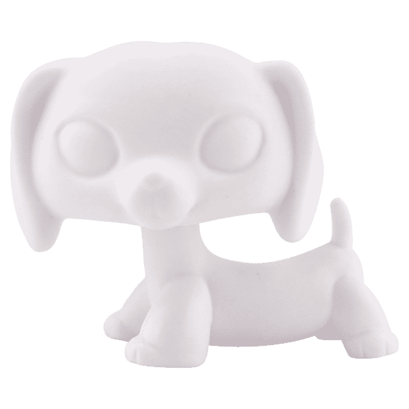 Minilpsshop Custom Dachshund White Base,White Mold Blank Base DIY Design Paint Animals Figure Toys