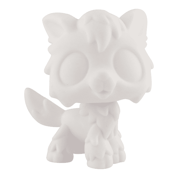 Minilpsshop Custom Wolf White Base,White Mold Blank Base DIY Design Paint Animals Figure Toys