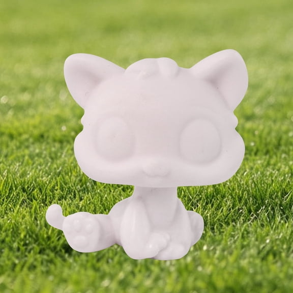 Minilpsshop Kitten Cat White Base,DIY Custom Mini Pet Handmade Paint Blank Figurine White Mold