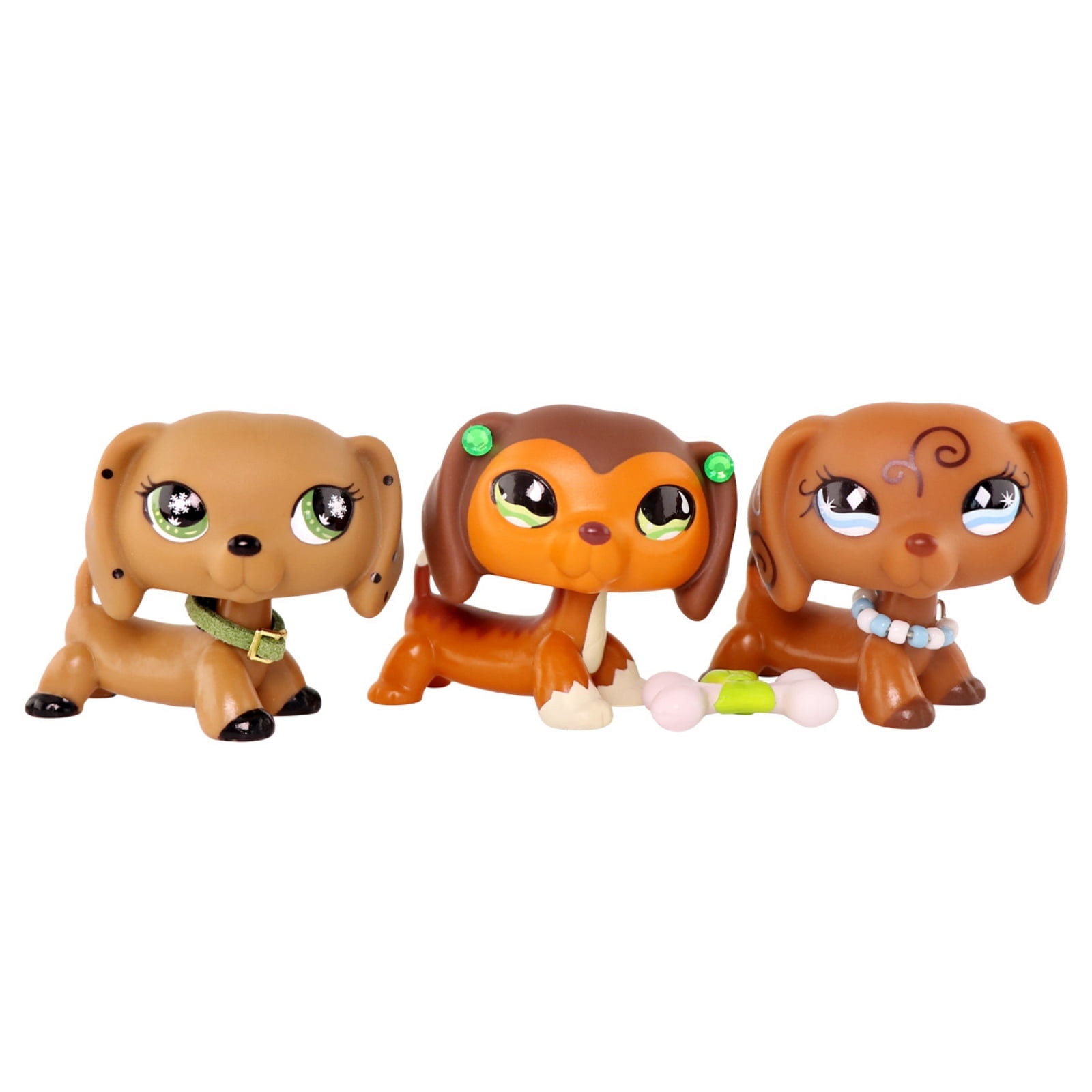 Minilpsshop Little Pet 3PCS Dachshund #675 #640 No# with Cute  Accessories,Novelty Toys Figures Collector Set,Great for Kids Ages 4 Years  and Up - Walmart.com, image size:1600x1600