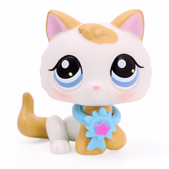 Minilpsshop Little Pet Kitten #134 with Collar Accessory,Collectable Cartoon Animal Figure