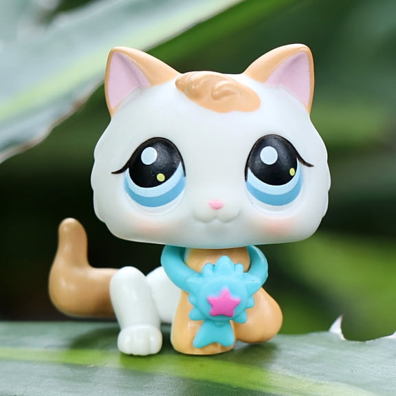 Minilpsshop Mini Pet Kitten #134 with Collar Accessory,Collectable Cartoon Animal Figurine