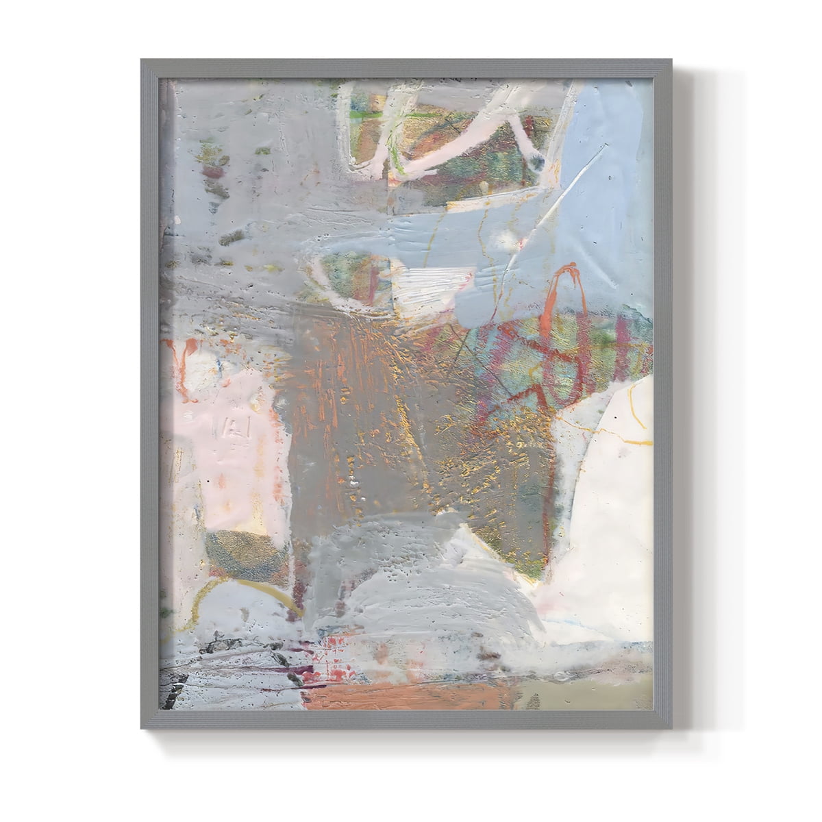 Minim II in Gray Solid Wood 11 x 14 Framed Print