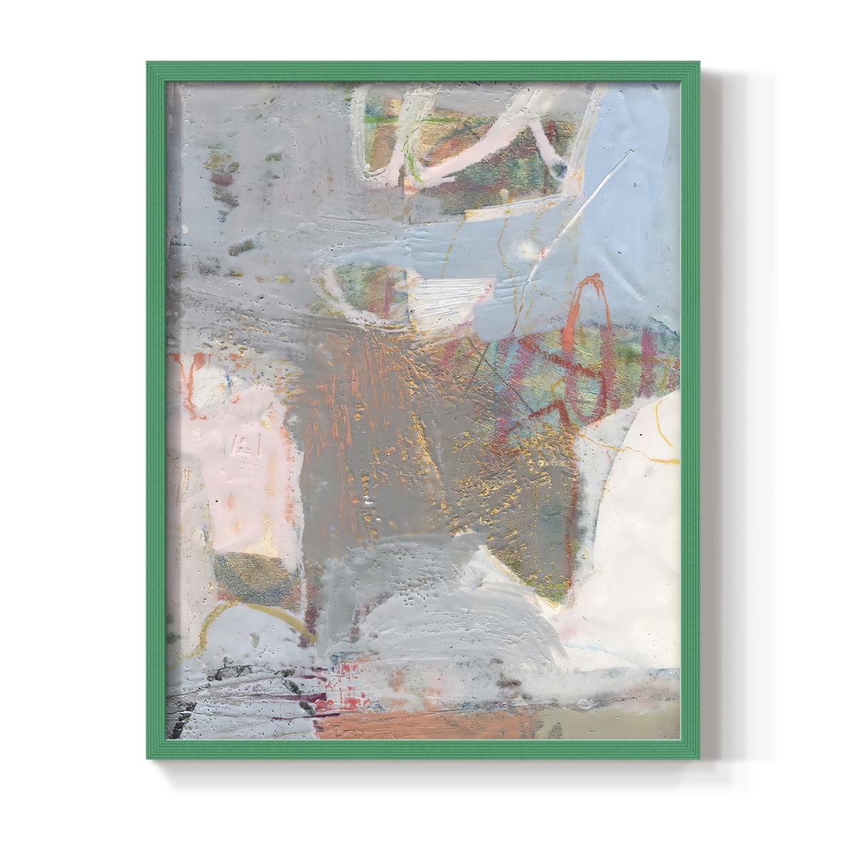Minim II in Green Solid Wood 8 x 10 Framed Print