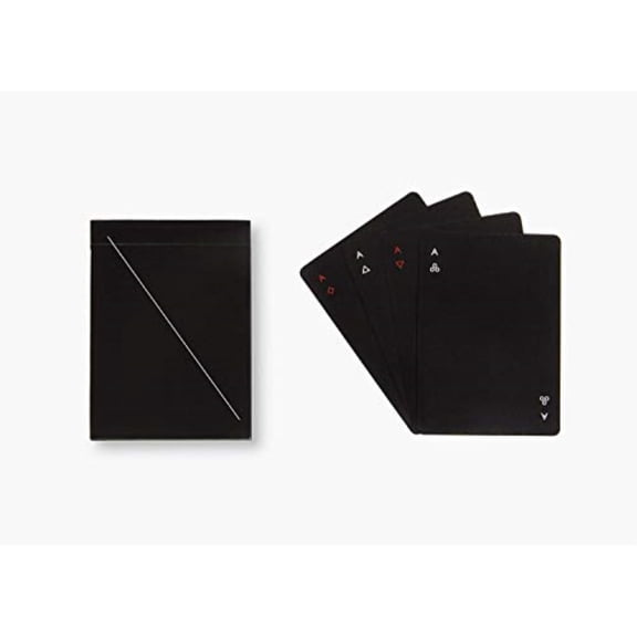 minim playing cards, black