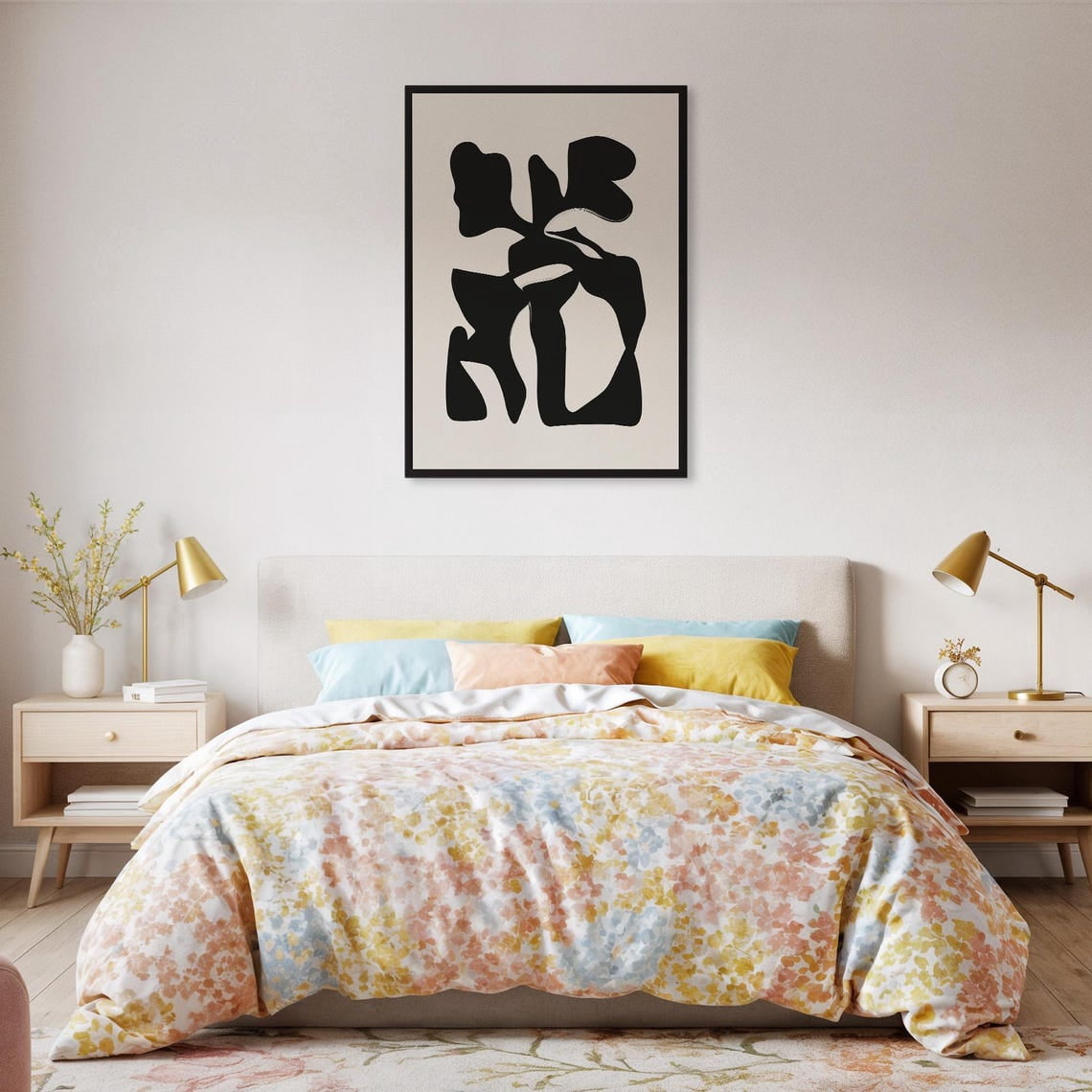 Curated visual reference: Gallery Detail: Minimal Abstract Black White Art Poster Bold Modern Wall Geometric
