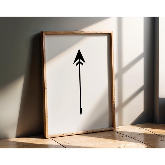 Minimal Arrow Symbol Geometric Wall Art Modern Decor , Poster Print Only