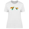 thumbnail image 1 of Minimal Art Green Birds T-Shirt Women -Image by Shutterstock, Female Medium, 1 of 2