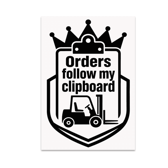 Minimal Authority Wall Art - Forklift Operator - 13x19 Poster Print