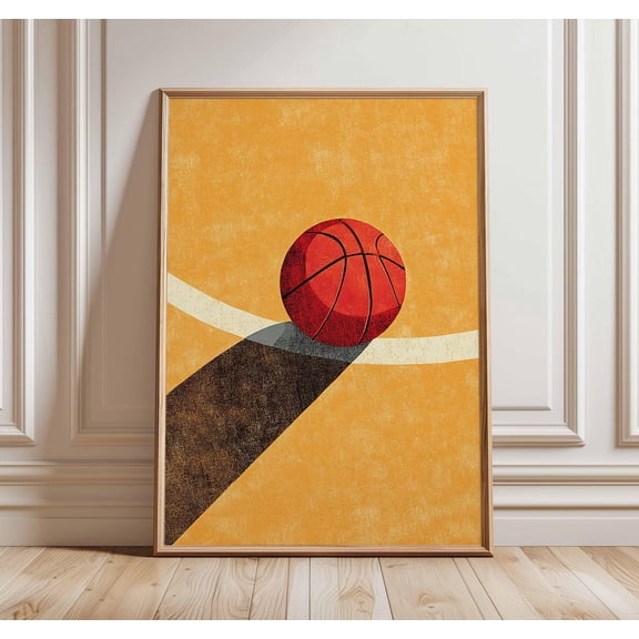 Minimal Basketball Athlete Poster, Unframed Paper Poster 8x10in