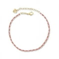 thumbnail image 1 of Minimal CZ Stone Anklets For Women Gold Plated, with 6"+2" Inch Adjustable Size., 1 of 1