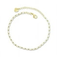thumbnail image 1 of Minimal CZ Stone Anklets For Women Gold Plated, with 6"+2" Inch Adjustable Size., 1 of 1