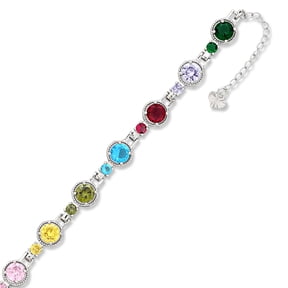 Minimal CZ Stones Anklets For Women, 7"+2" Inch Adjustable Size