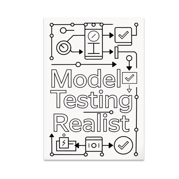 Minimal Circuit Art - Model Testing Realist - 13x19 Poster Print