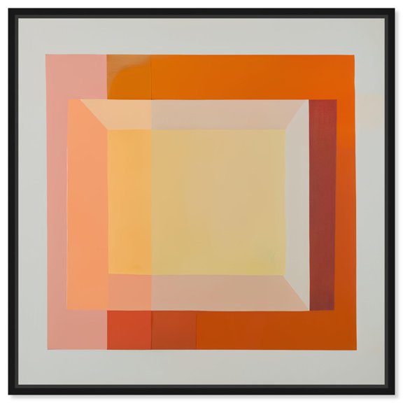 Minimal Color Blocks II Canvas Modern Geometric Art by Art Remedy, Black Frame, 24 x 24