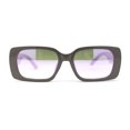 thumbnail image 1 of Minimal Color Mirror Mod Narrow Rectangle Plastic Sunglasses Grey Purple Mirror, 1 of 4