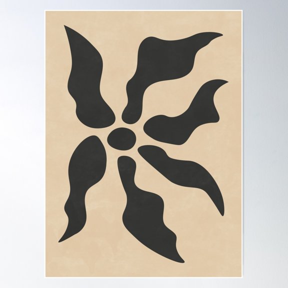 Minimal Contemporary Botanical Floral - Neutral Poster Wall Art, Modern Wall Decor For Living Room Bedroom, 8x12 UNFRAMED
