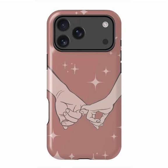 Minimal Couple Holding Hands Starry Night Case for iPhone 17 16 15 14 13 12 11 Pro Max