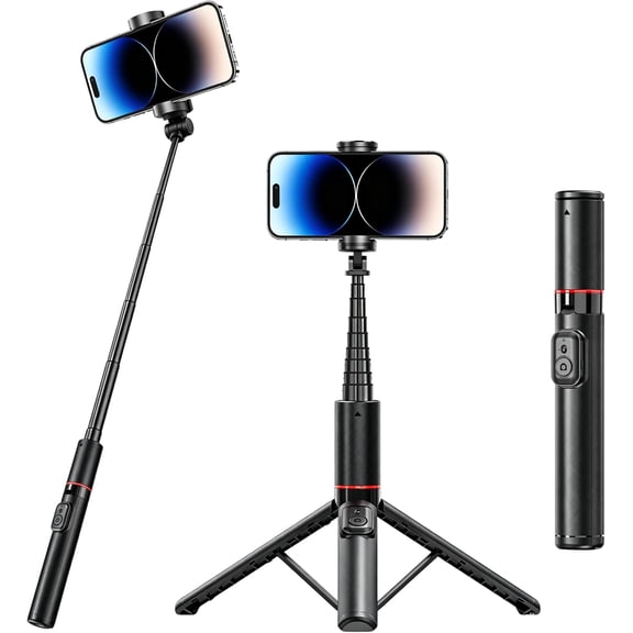 Minimal Creator Tripod for iPhone, 53 Inch Compact | Compact phone tripod with Bluetooth remote for everyday vlogging, caf workspace and mobile content creation