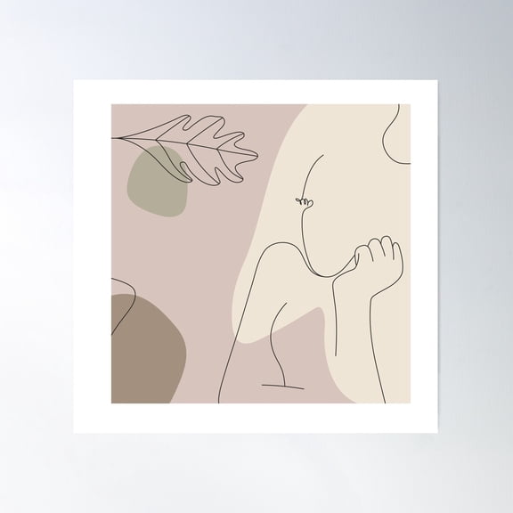 Minimal Design Pattern Poster Wall Art, Modern Wall Decor For Living Room Bedroom, 16x16 UNFRAMED